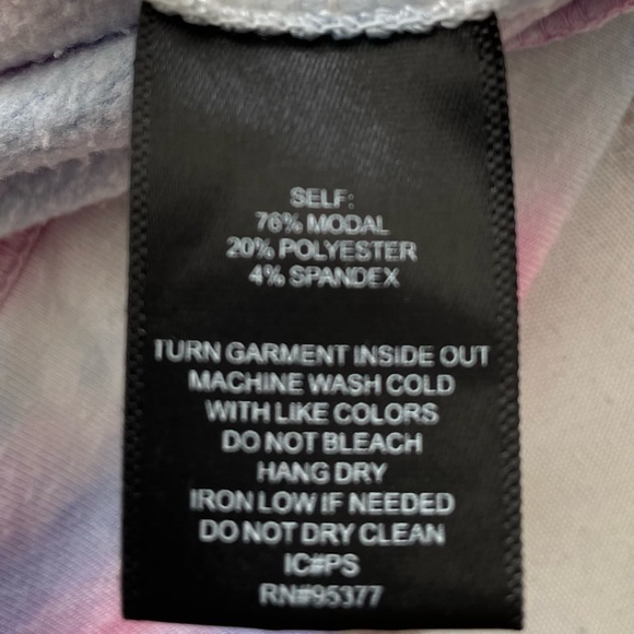 Sanctuary tie dye pink blue ombré modal blend relaxed fit sweater, size S boho - Picture 5 of 16